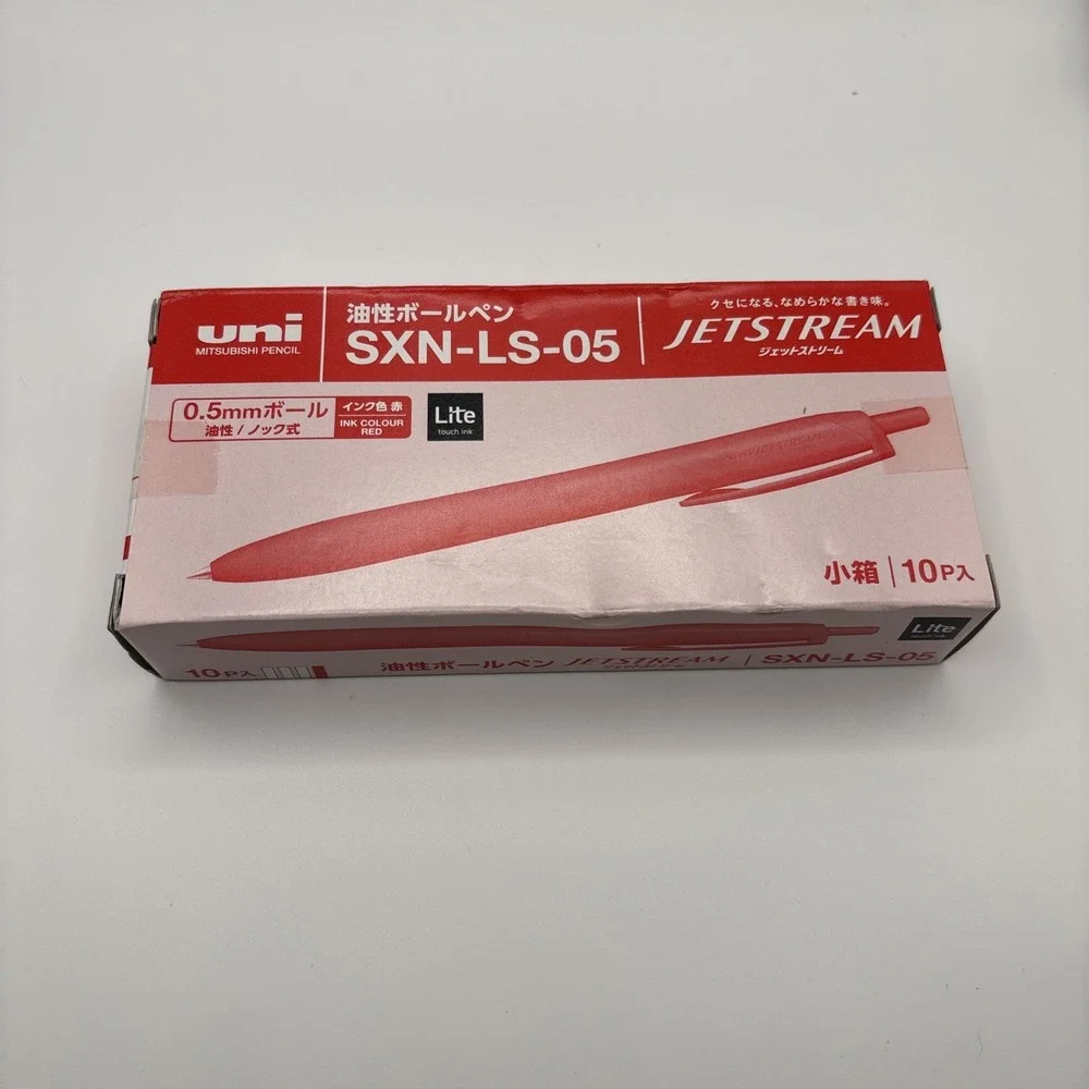 Box of 10 Uniball Jetstream RT Ballpoint Pens 0.7mm Fine Red Ink - Brand New!
